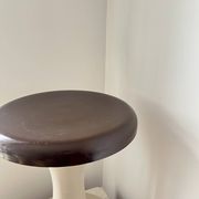 Vintage GDR Space Age brown plastic Tulip Stool, 1960s