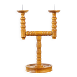 Mid-century wooden candle holder, Czechoslovakia, 1950s