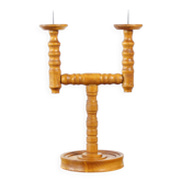 Mid-century wooden candle holder, Czechoslovakia, 1950s