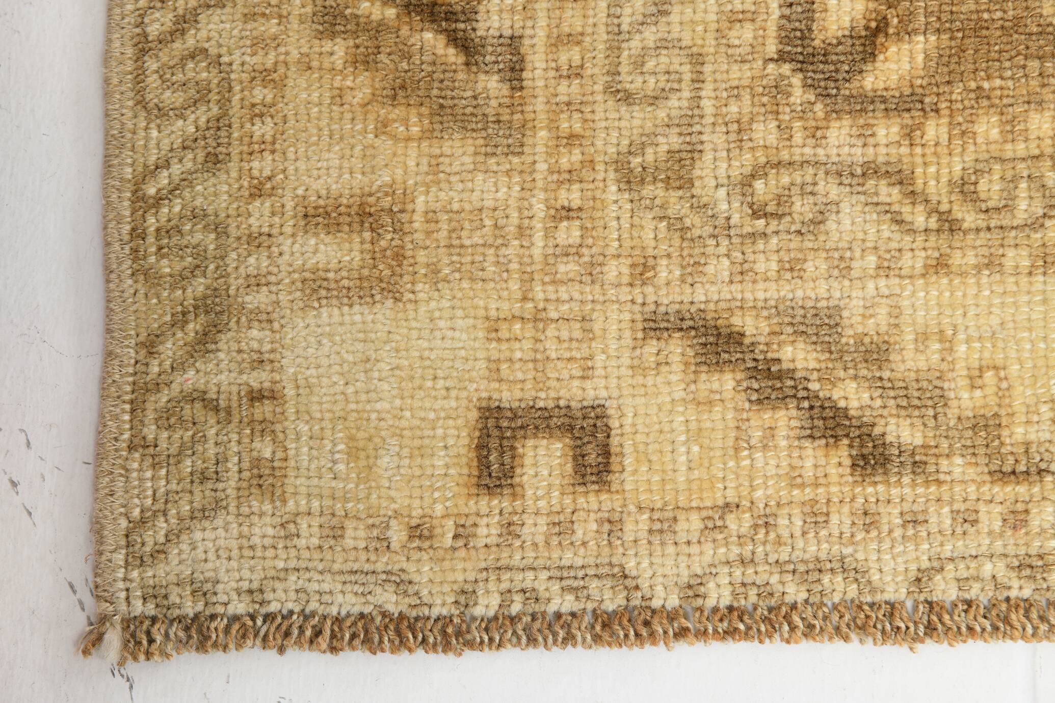 7x10 Vintage Cream & Brown Persian Rug, 205x316Cm