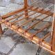 Side table, vintage 50s rattan coffee table