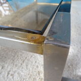 Coffee table metal smoked glasses