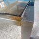 Table basse métal verres fumés