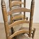 Set of 6 vintage wooden ladder-back dining chairs with woven seats