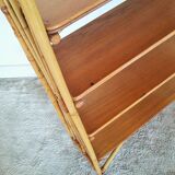 Bookcase rattan of the 1960s