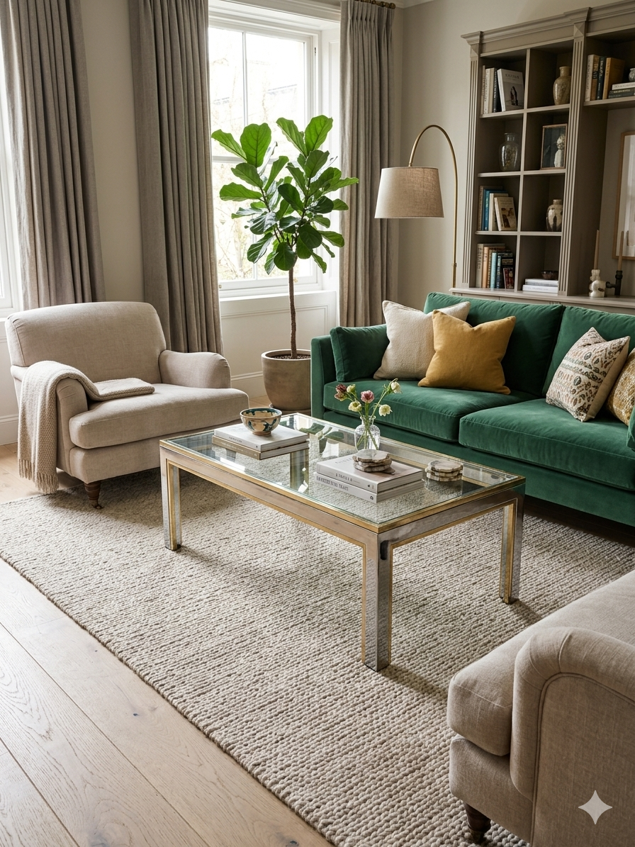Chrome and gold metal coffee table by Romeo Rega from the 1970s.