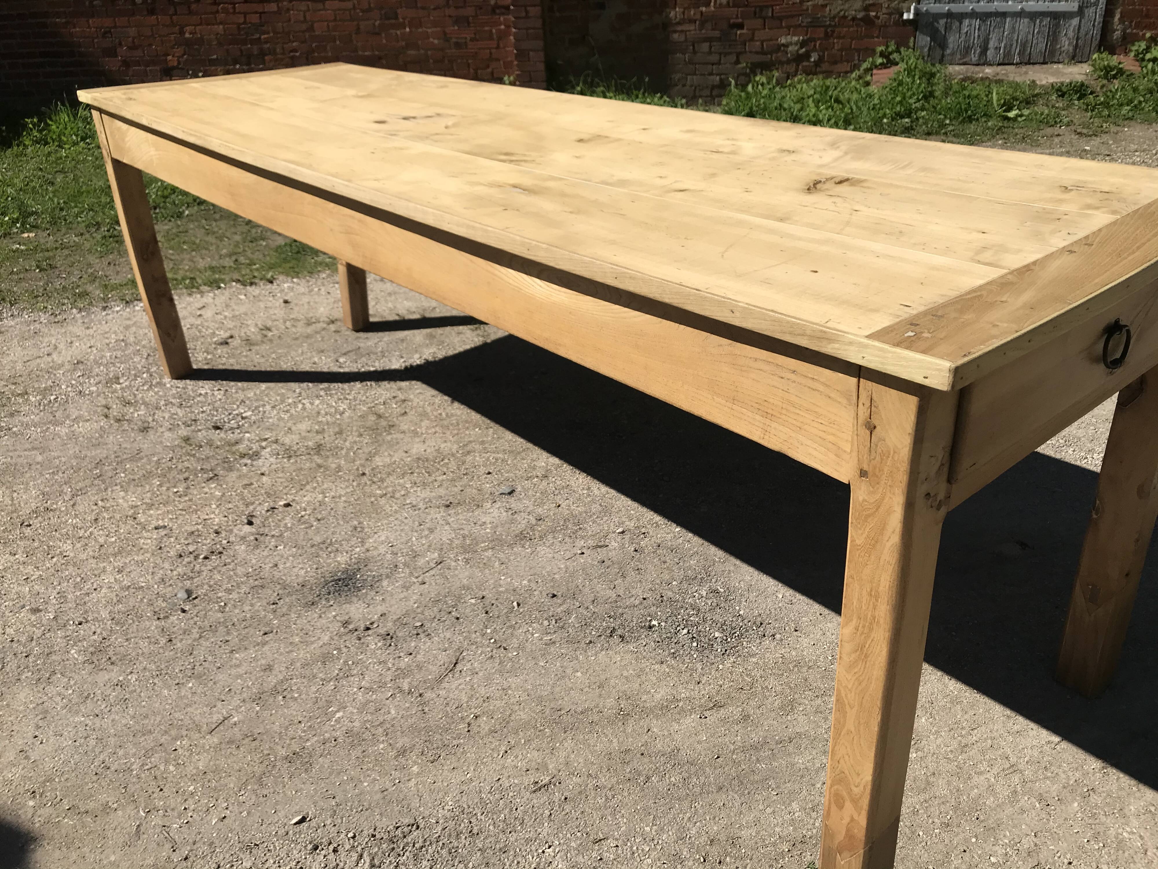Renovated and enhanced old farm table 19th