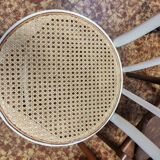 White lacquered wooden bistro chair