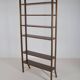 Danish freestanding wall rack with brass accents, 1960s