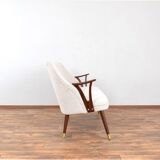 Mid-Century Norwegian Teak & Boucle Sofa, 1960s.