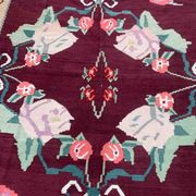 Romanian old carpet bessarabian handmade 207cm x 304cm 1960s