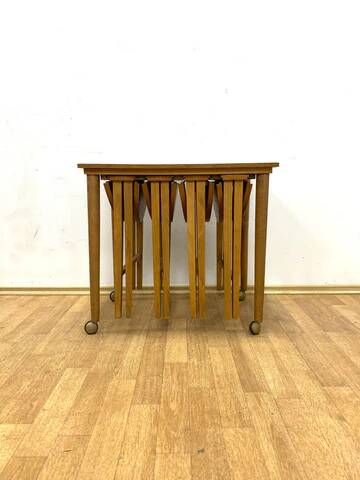 Vintage nesting tables by Paul Hundevad, Czech design, 1960s
