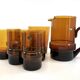 Ensemble de 6 verres à orangeade / pichet / seau à glace • Italy • 1970