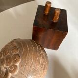 Child's head in terracotta 1920 wooden base