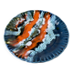 Vallauris ceramic blue plate