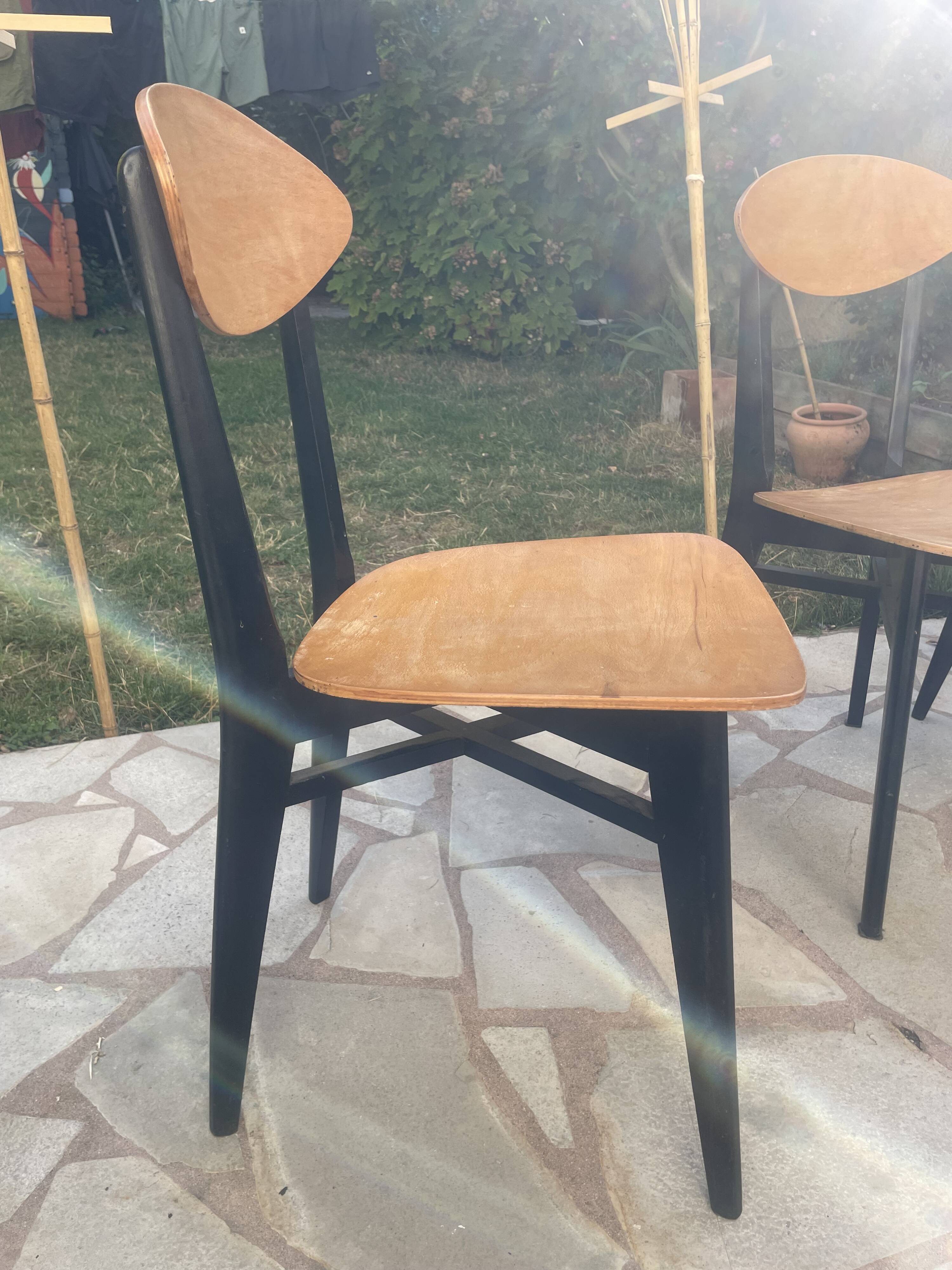 4 Scandinavian chairs type Kneuzzargenstull
