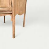 Art nouveau side table in raw wood