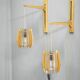 Pair of Dřevo Humpolec Adjustable Swing Arm Wall Lamps, 1960s