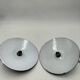 2 enameled sheet metal pendant lights