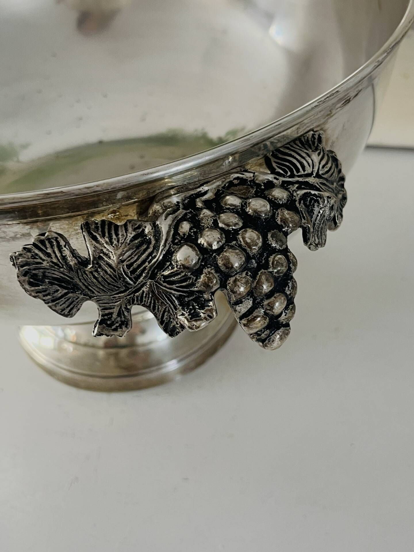 Champagne bucket Silver Plated with Grape Handles, Cl