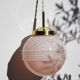Suspension glass of pale pink clicy