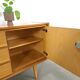 Mid-century notenhout fineer dressoir met 3 lades