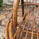 Vintage rattan children's armchair