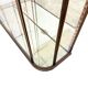 Large Antique Museum Display Cabinet with Curved Glass