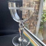 6 verres à eau en cristal léger soufflé, taillé et guilloché