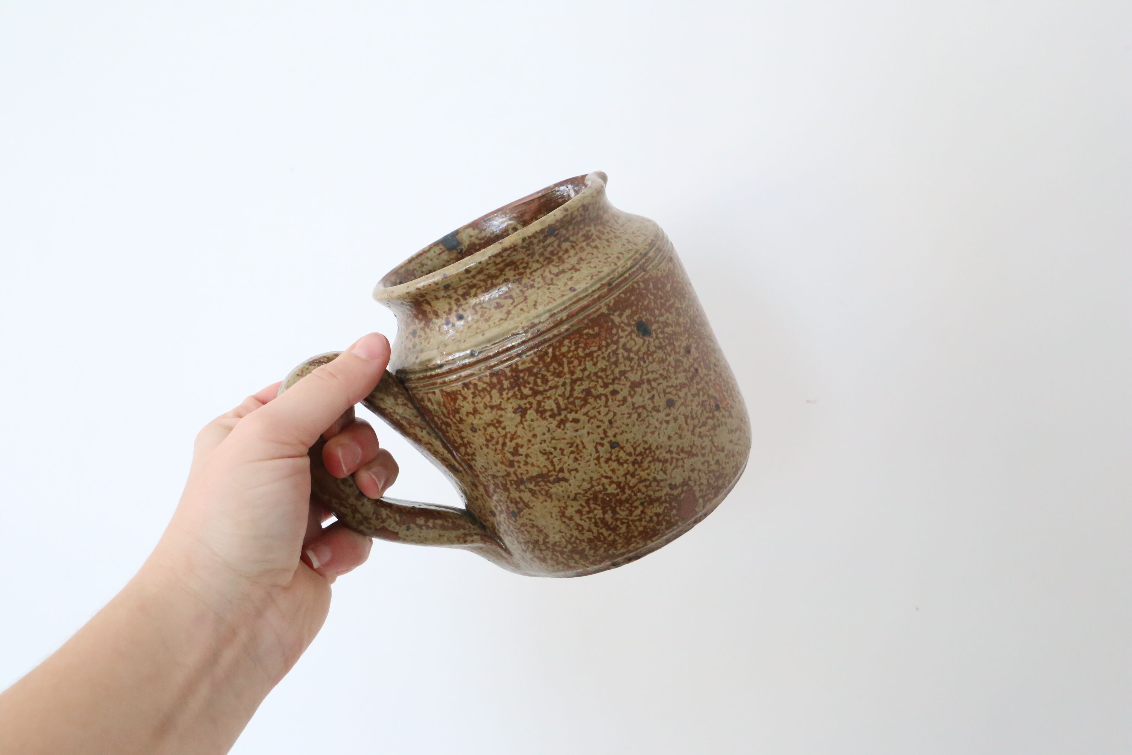 Pyrite sandstone jug, vintage