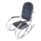 Italian Chrome Rocking Chairs