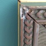 Pair of frames in old carved wood