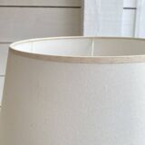 Earthenware lamp, fabric cable, fabric lampshade