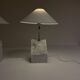 Paire de lampes de table en marbre et acier Bergboms du milieu du siècle, années 1970, Suède