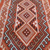 Handmade berber orange mergoum carpet