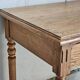 Desk, pine table, turned wooden legs, vintage, 70s