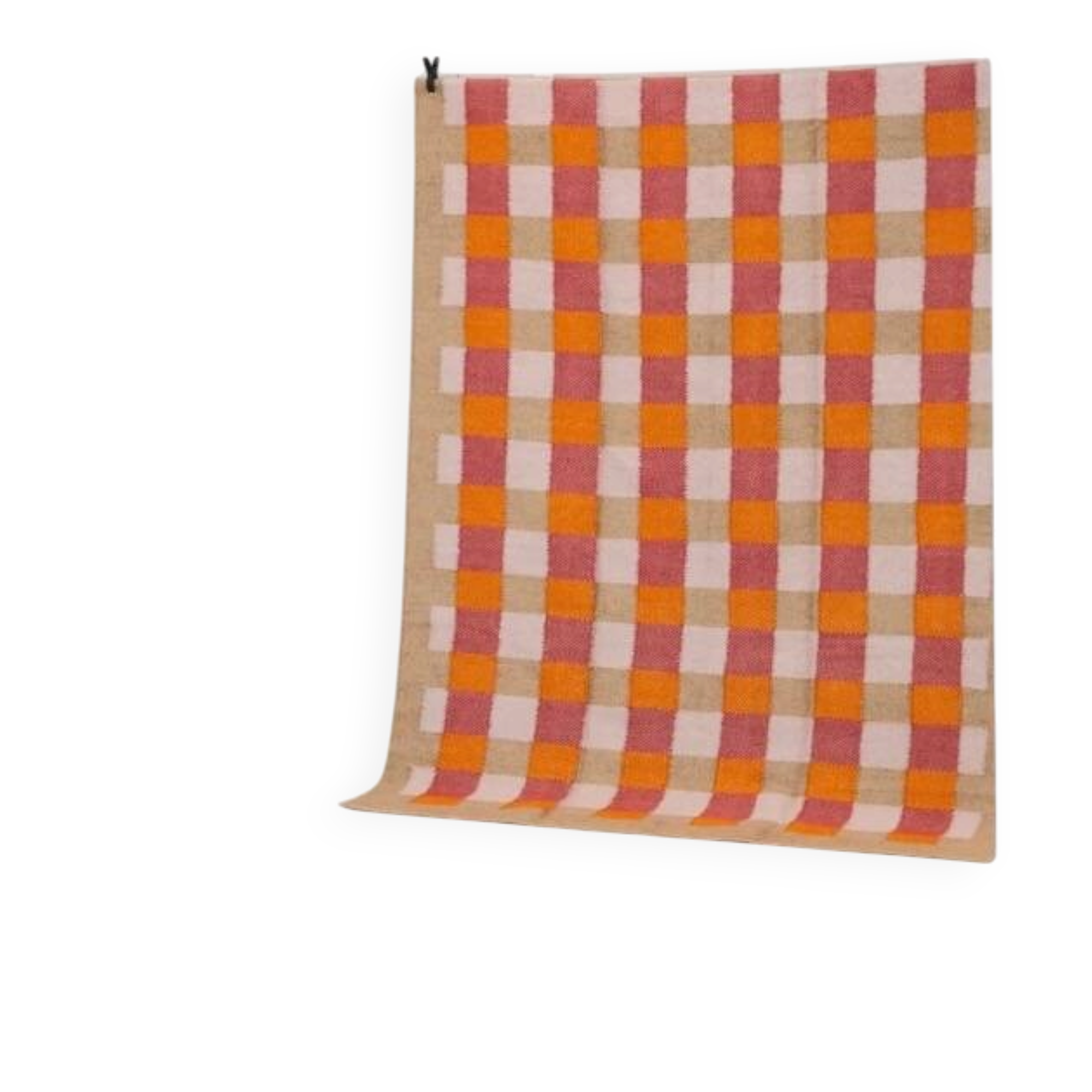 Jute rug with pink and orange patterns Matias Moellenbach