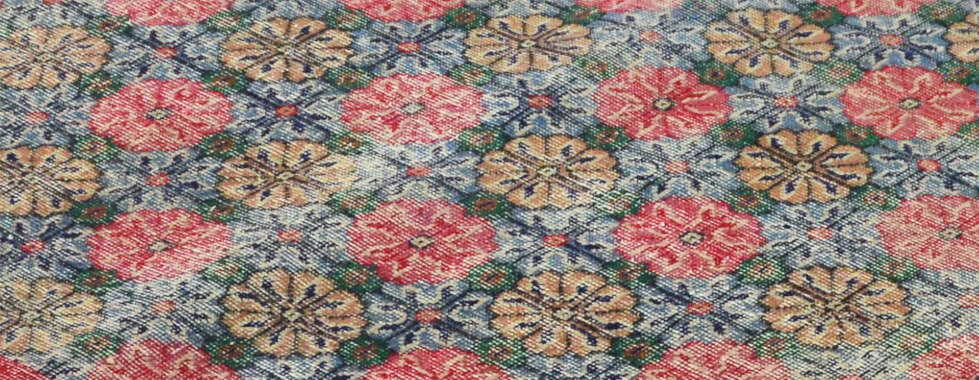 Anatolian handmade vintage rug 212 cm x 124 cm