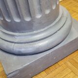 Monumental Ionic column foot in painted wood, 96 cm