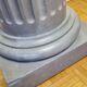 Monumental Ionic column foot in painted wood, 96 cm