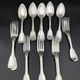 series of 20 old silverware forks and vintage spoons