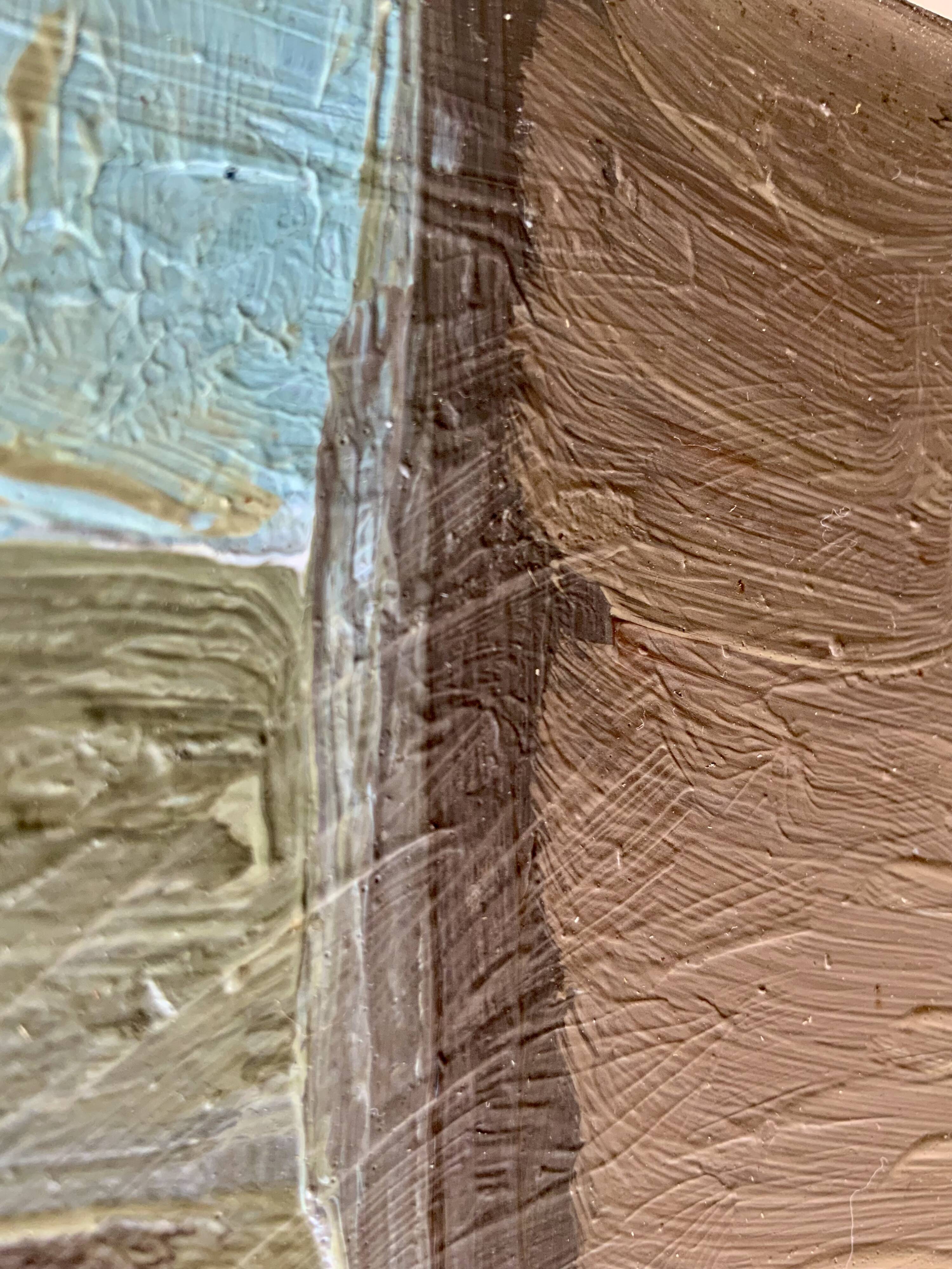 Modernism Mid-20th century Oil Painting Cityscape  by Thage Carlson 1960s