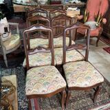 series of 6 late 19th century Walnut chairs