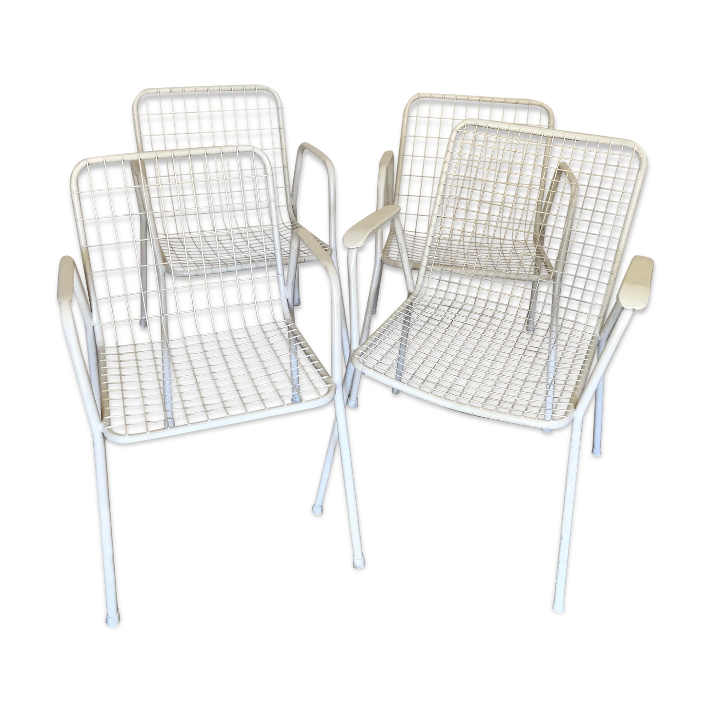 Lot of 4 chairs Emu vintage garden 1960-80's