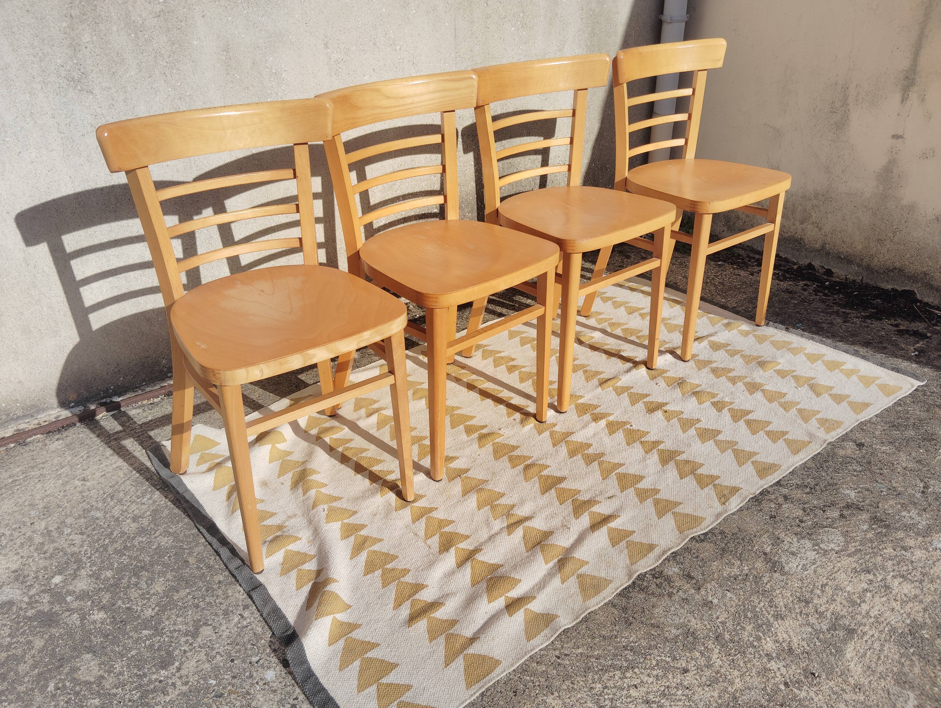 Set 4 chaises bistrot