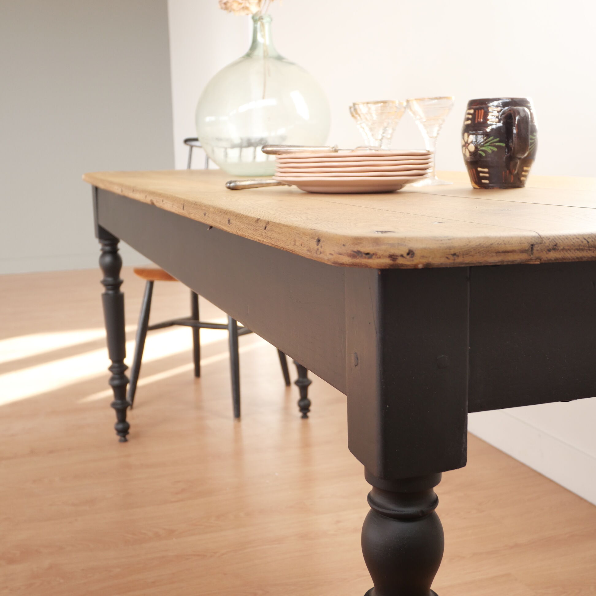 Restored old convent table