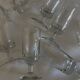 Set of 9 modernist half crystal water wine roller glasses 1960