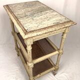 Louis XVI style server, cream lacquered wood, circa 1900