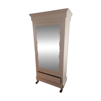Armoire blanche – Bonbonnière parisienne avec miroir – À rénover