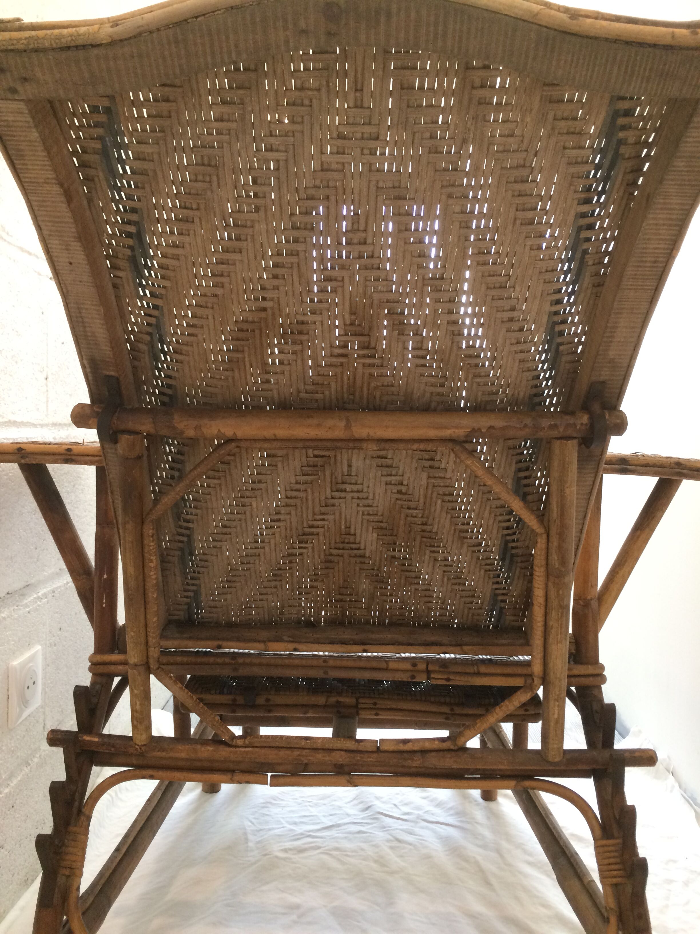 very old rattan Lounger